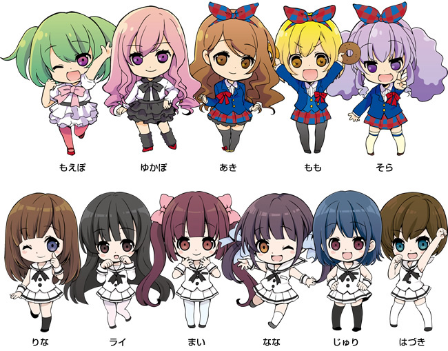 1期生・2期生ちびキャラ・ゆるキャラデザイン